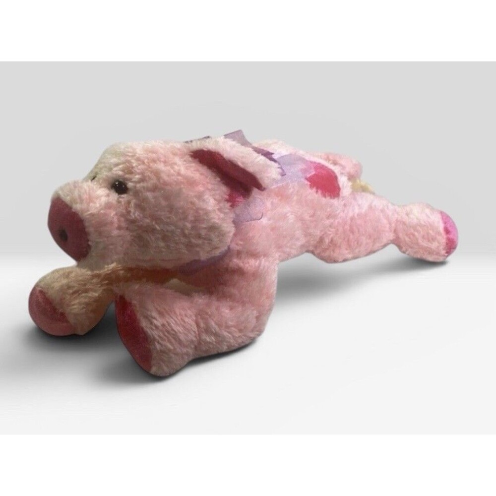 Walmart Pink Pig Plush 8” Valentine Hearts Bean Bag Stuffed Animal Lovey